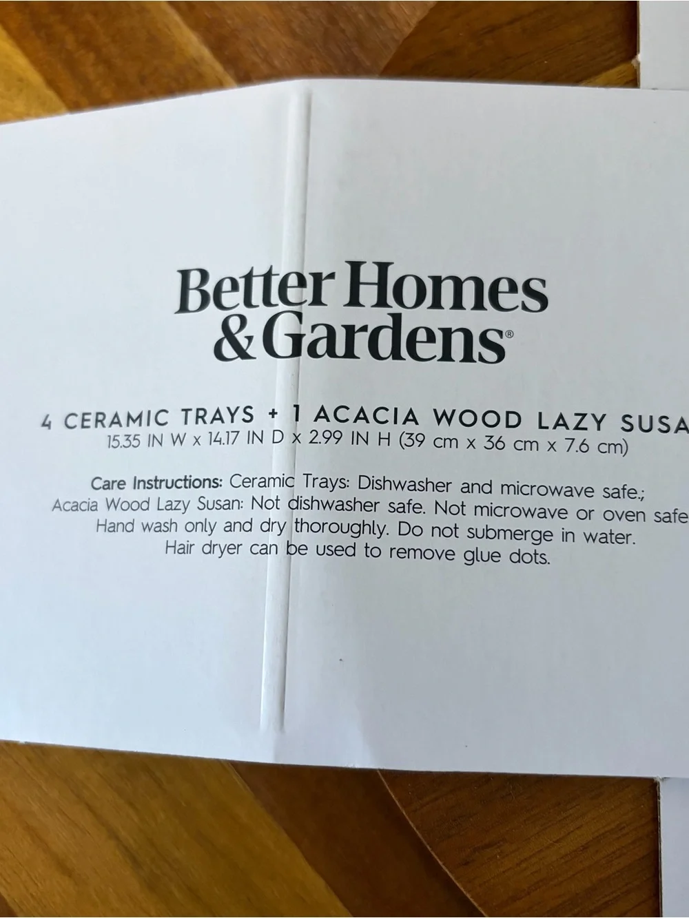 NEW Better Homes & Gardens Lazy Susan Set - White and Wood
